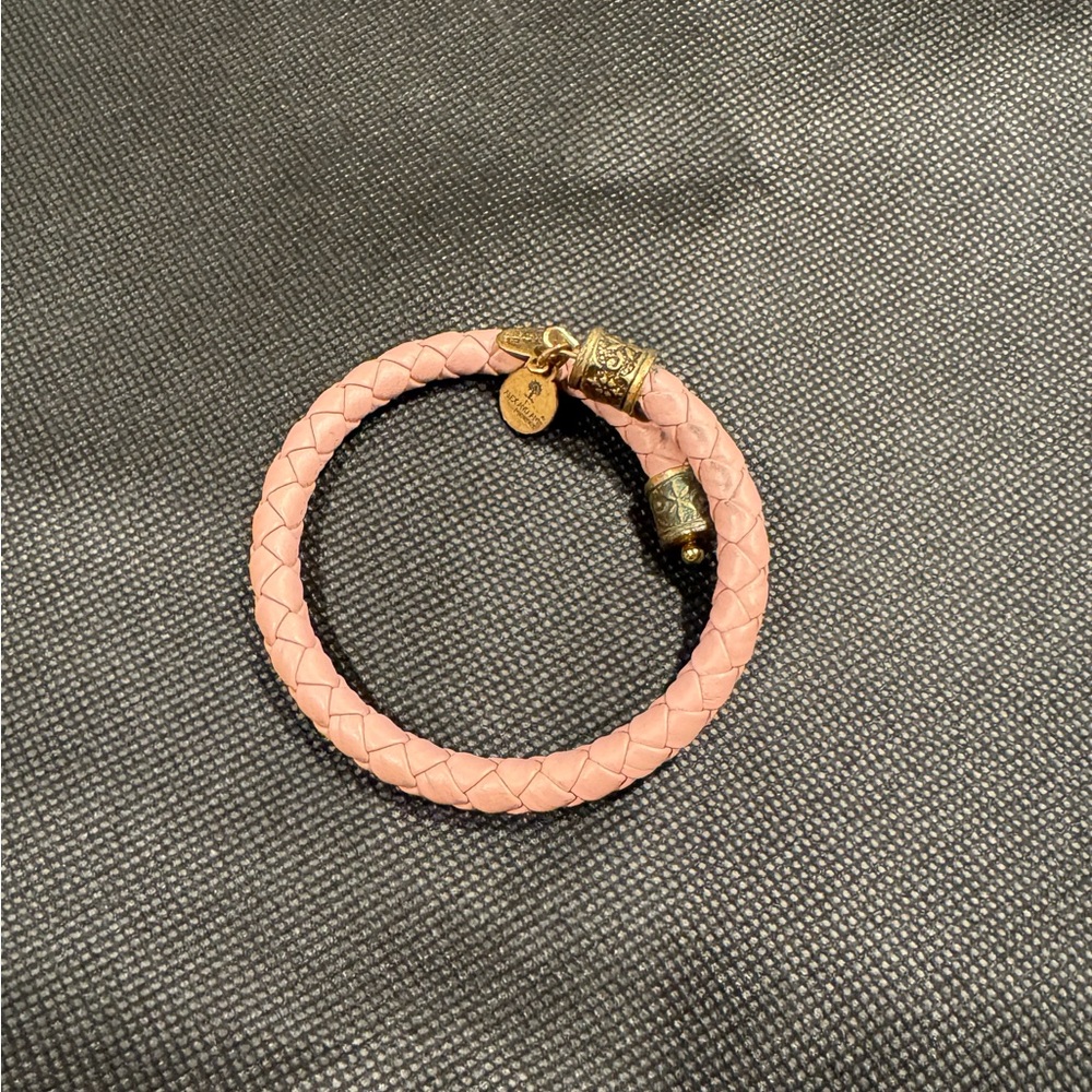 Alex and Ani Pink Braided Bracelet